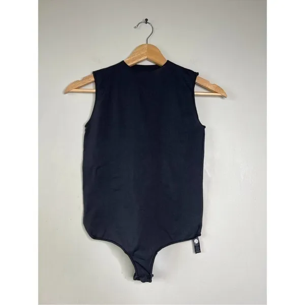 Skims (C4) Essential Crew Neck Thong Bodysuit Women's Onyx Size L/XL NWOT - Image 3