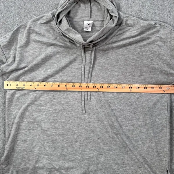 Natori Funnel Neck Lounge Tunic Top Women's Medium Gray Casual Drawstring - Image 5