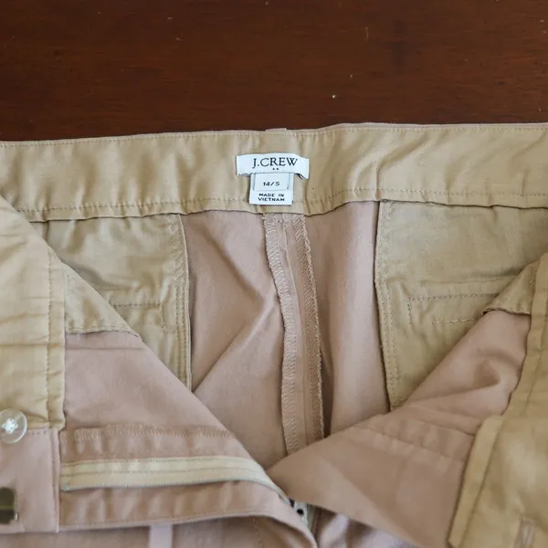 J.Crew Chino Pants Womens 14S Tan Brown Straight Leg‎ Stretch Cotton Style 22861 - Image 6