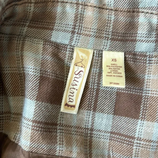 Susina plaid jacket Size XS - Image 3