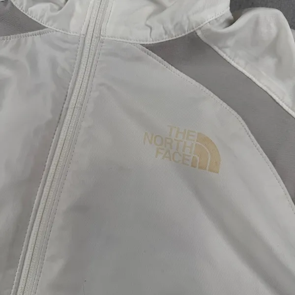 The North Face Flight Series Womens Jacket White Grey Zip Windbreaker Medium - Image 3