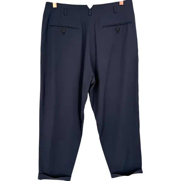 NWOT ALLSAINTS Womens‎ Lyon Asai Trouser Pants Navy Pleated Size 2 Contemporary - Image 2