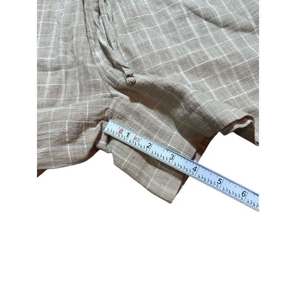 NWT Able Jordan Easy Shorts tan‎ white grid XXS - Image 7