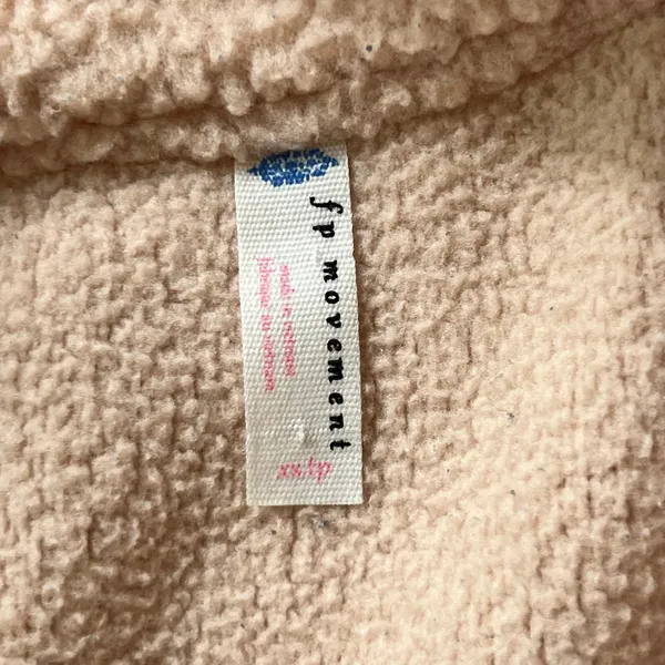 FP Movement Hit The Slopes Fleece Pullover Womens XS Peach Snap Mock Neck Jacket - Image 4