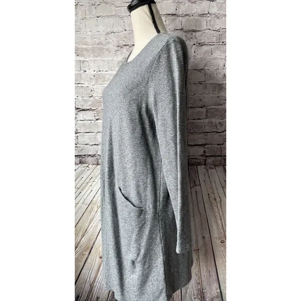 Pure Jill Gray‎ Long Sleeve Women’s Dress Pockets Cotton Size M - Image 2