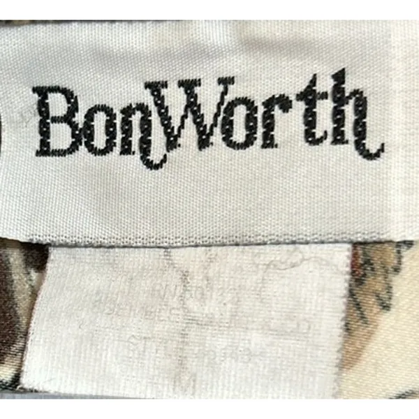 Bon Worth Women's Brown Cream Full Zip Soft‎ Jacket Size M - Image 5
