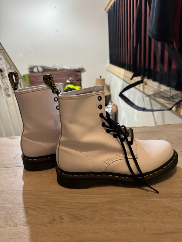 White Dr. Martens Boots 1460 - Image 5