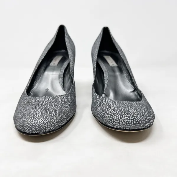 [Jigsaw] London Gray Spotted Print Round Toe Cone Shaped Heels Size 40 US 10 - Image 3