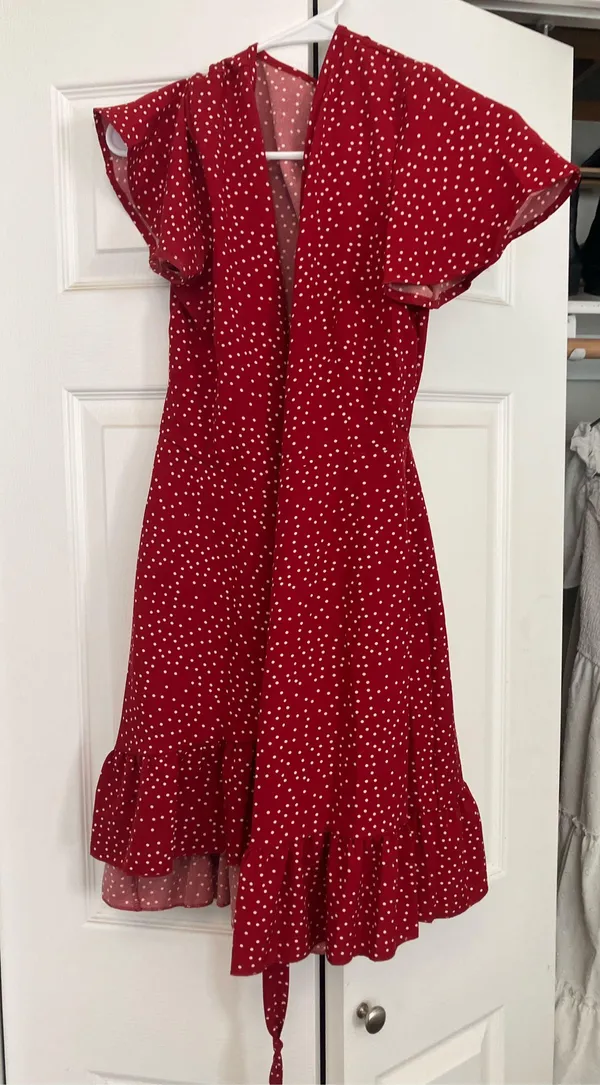 Red Wrap Dress - Image 2