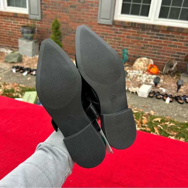 Size 8 Peyton Double Buckle black Slingback Flats by wild fable‎ alt - Image 7