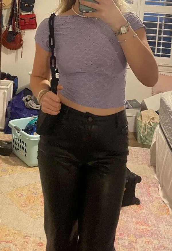 Zara Leather Pants - Image 2