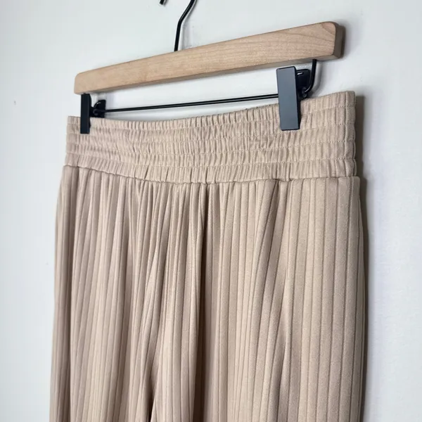 Jackson Rowe Ribbed Wide Leg Pants‎ Women's Medium High Waist Smocked Waistband - Image 3
