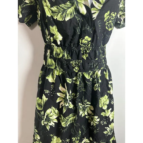 Anthropologie The Somerset Maxi Dress Black Green Floral Cotton Size S - Image 7