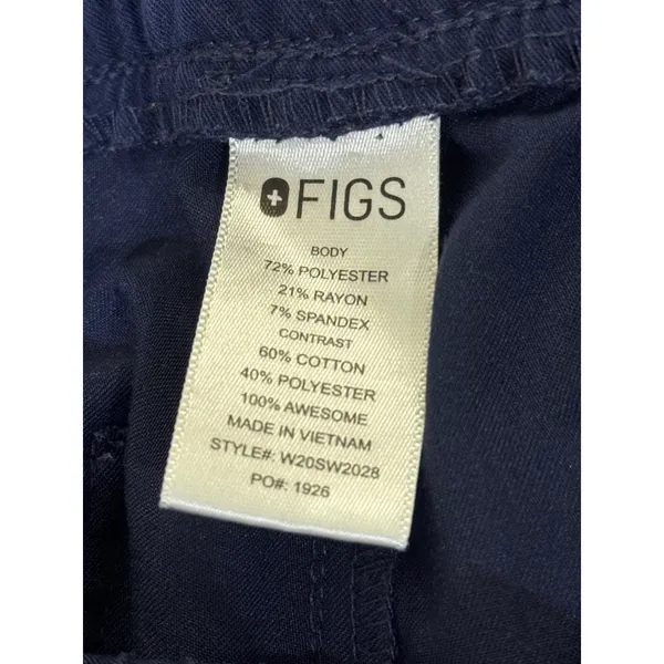 FIGS Zamora Jogger Scrub Pants Womens Medium Navy Blue Technical Cargo W20SW2028 - Image 5