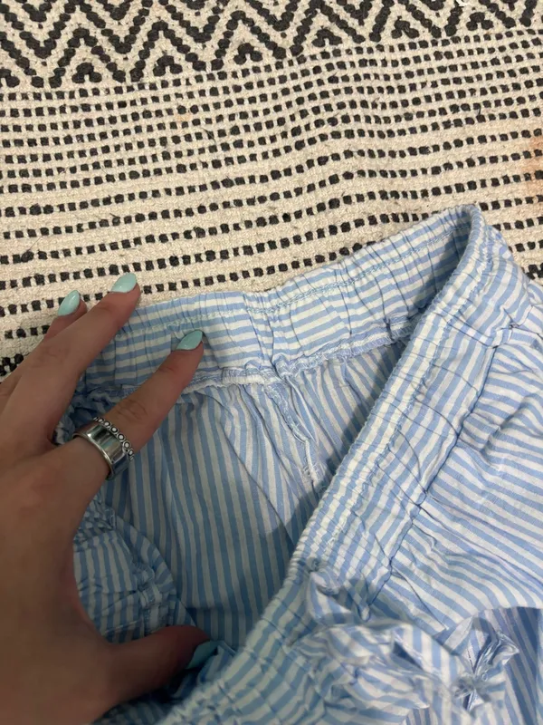 Blue striped pants Size M - Image 2