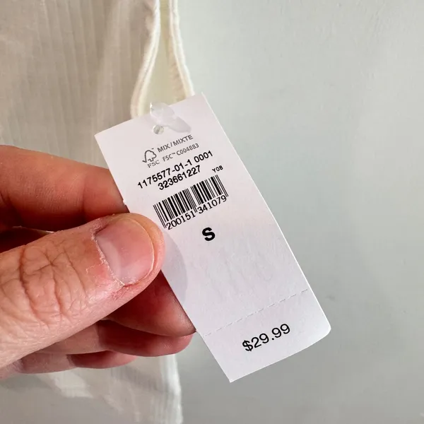 Gap Womens Ribbed Button Front Tank Top Off White Small NWT - Image 2