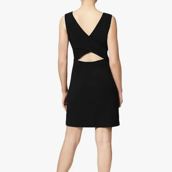 Betsey Johnson scuba Sheath Crepe‎ Dress Cross Back Sz 8 - Image 2