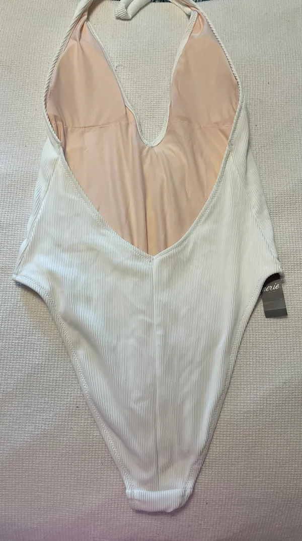 Aerie Plunge White One Piece Swimsuit - Image 4