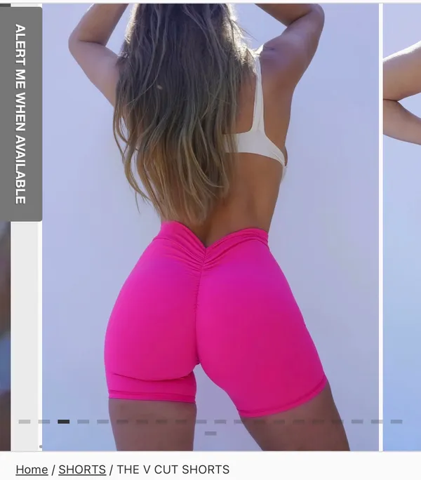 NATURYL by Niykee V Cut Shorts Pink Size M - Image 3