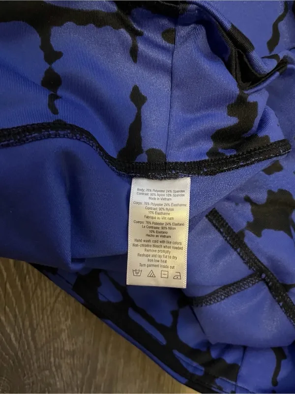 Alo Goddess Leggings Ribbed Blue Black Yoga Womens S Activewear Athletic - Image 8