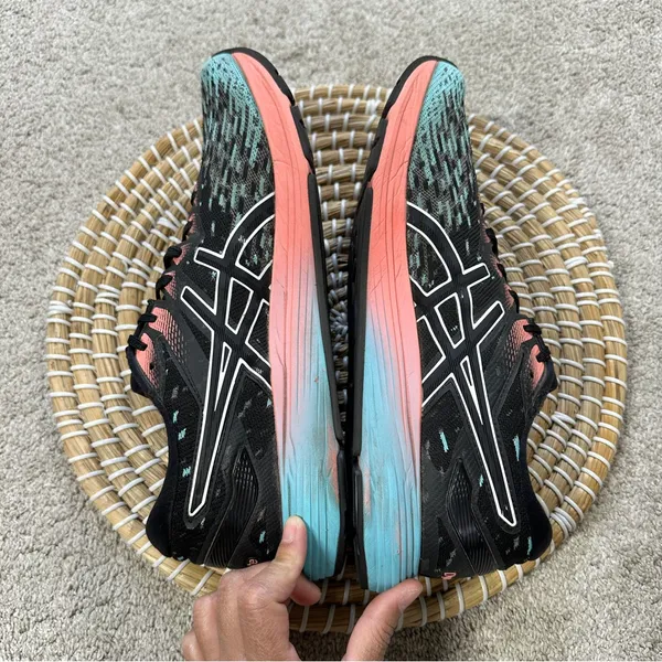 Asics Women's Dynaflyte 4 Running Sneakers Shoes 1012A465 in Noir Bleu Menthe 10 - Image 8