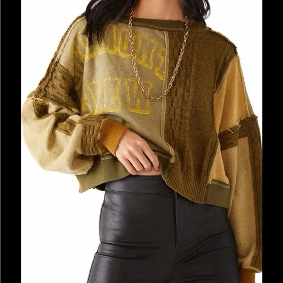 Free People Stateside Vintage Oversized Pullover in Vermont Green M - Image 8