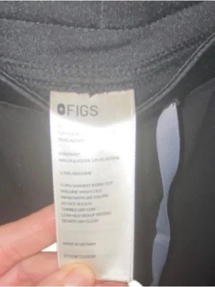 FIGS Black Scrub Pants Yoga Waistband Drawstring Technical Comfort - Image 5