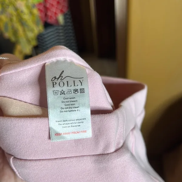 NWT Oh Polly Pink Double Lined Compression Bike Shorts Size 6 Athleisure - Image 8