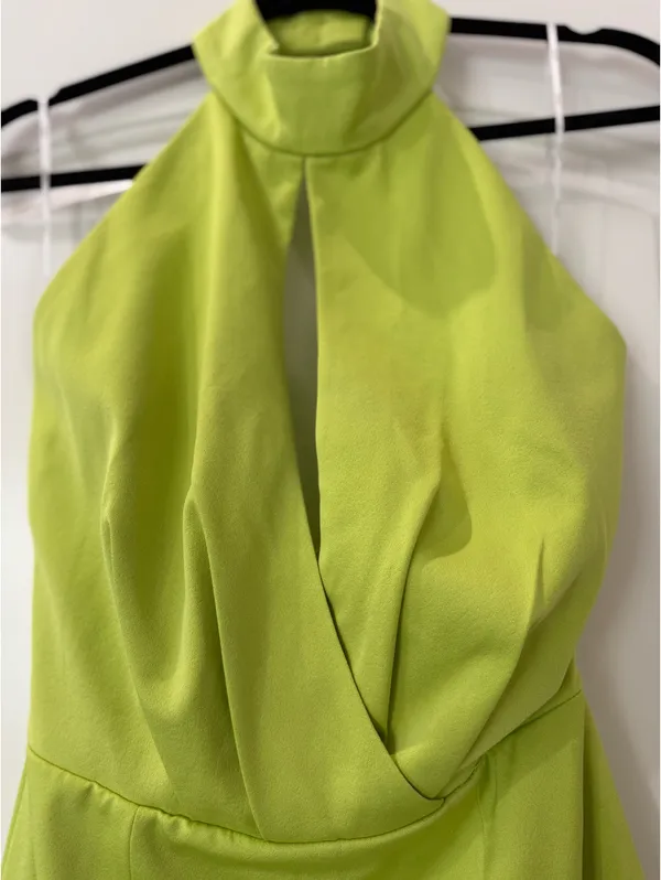 Elliatt Mini Halter Green Dress  - Image 3