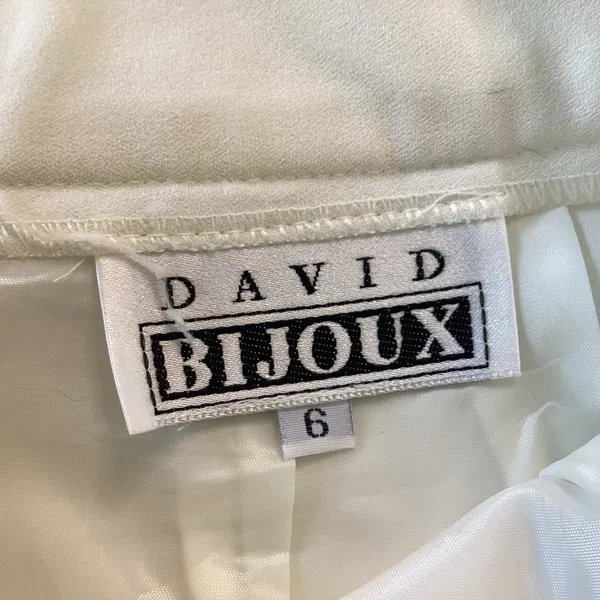 David Bijoux Pencil Skirt White Size 6 - Image 2