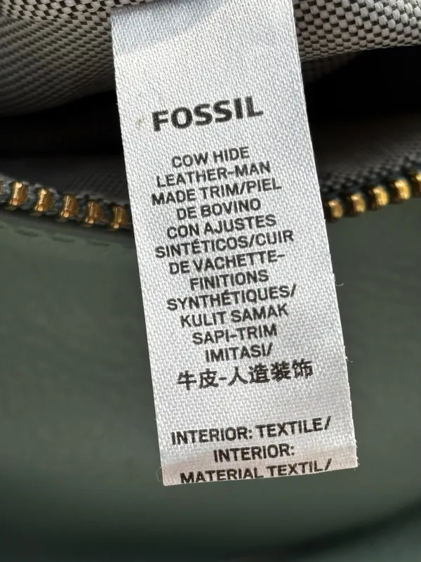 Fossil Jolie Hobo Crossbody Bag One Size Sage Green Cow Hide Leather Boho - Image 10