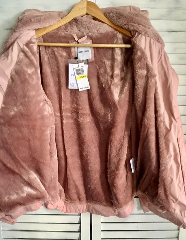 Pink Winter Coat, XL - Image 4