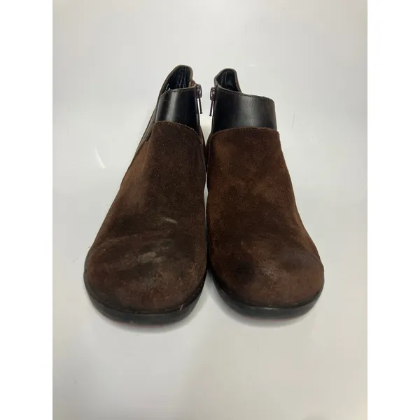 Fly London Ankle Boots Womens 40 Brown Good Suede Leather Block‎ Heel P144313001 - Image 2