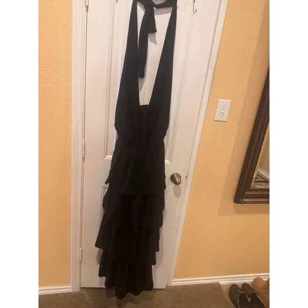 ENDLESS ROSE BLACK TIEREDDress Size 12 - Image 9