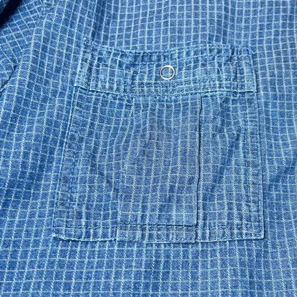 Vintage Womens Size 22/24W Denim Blue Plaid Zipper Front Shirt‎ Jacket 90s Boho - Image 13