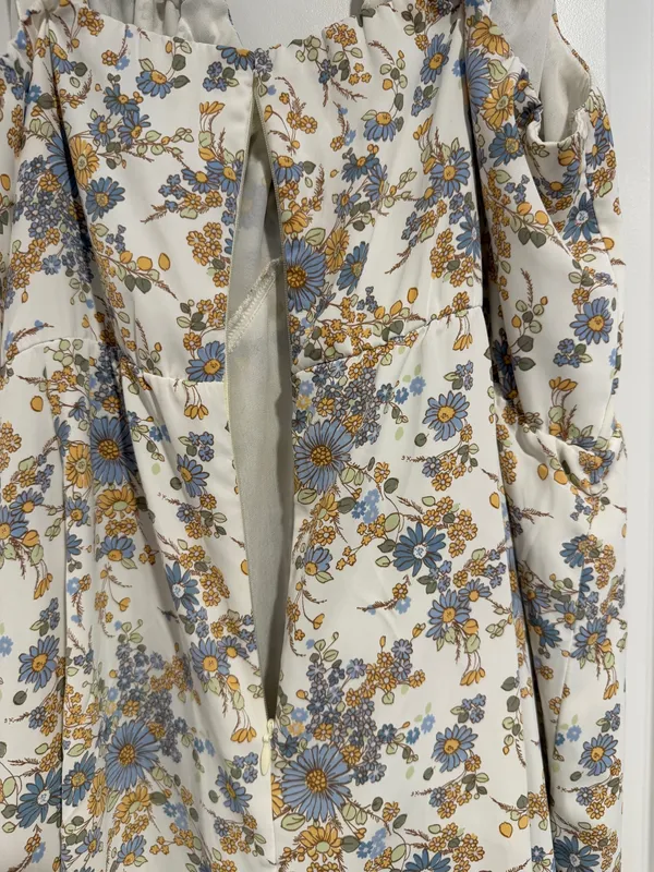 Abercrombie & Fitch Floral Tie Front Midi Dress Women's XL NWT Cottagecore - Image 10