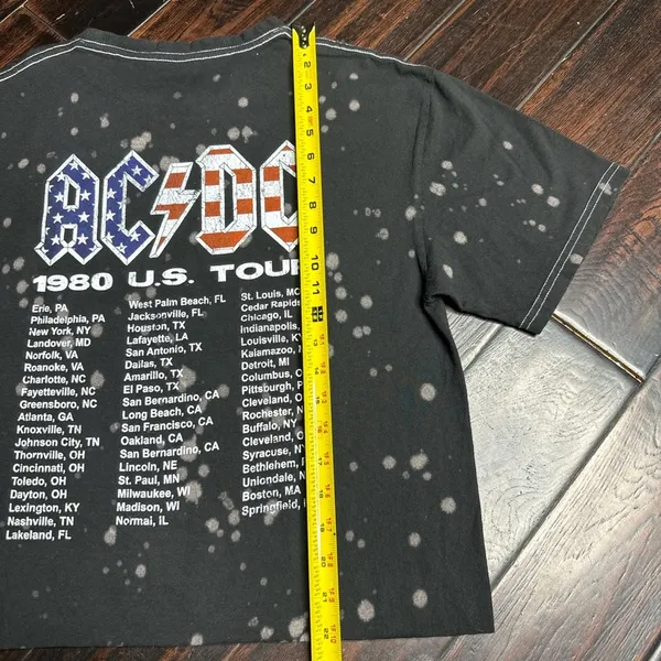 Band tee shirt AC/DC casual California rock n roll boho indie cotton going out - Image 3