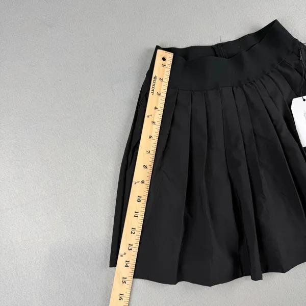 Better Together Black Pleated Mini Skirt XS Elastic Waist STK10492 NWT - Image 3