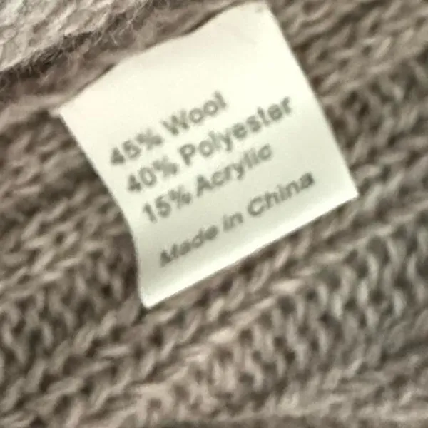 Wool Knit Ruffle Cardigan Gray Size M - Image 7