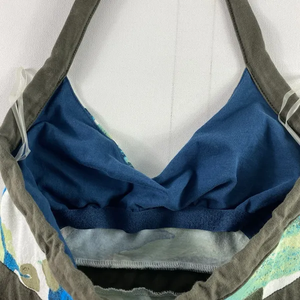 Patagonia Dress Womens XS Blue Green Abstract Halter Built In‎ Bra Stretch 58816 - Image 7