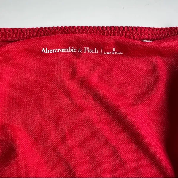 Abercrombie & Fitch Vibrant Red Bikini Bottom Size Small - Image 7