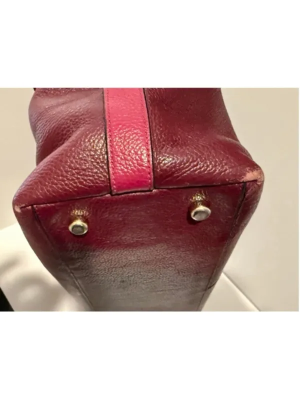 Coach Tyler Burgundy & Aubergine Leather Tote F57210 - Image 11