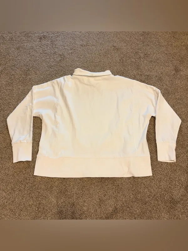 Haven Well Within Women's Cream Mock Neck Pullover Sweatshirt Size Large - Image 9