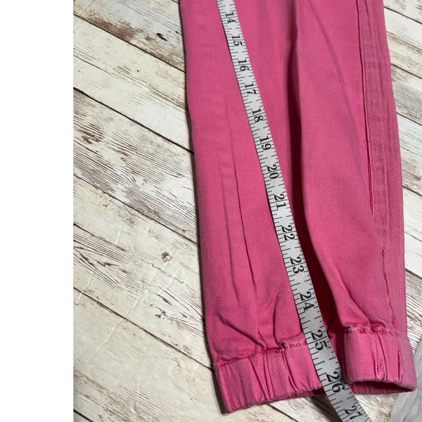 Risen Jogger Jeans Denim Size 7 28 Hot Pink Stretch Vibrant Pants - Image 9