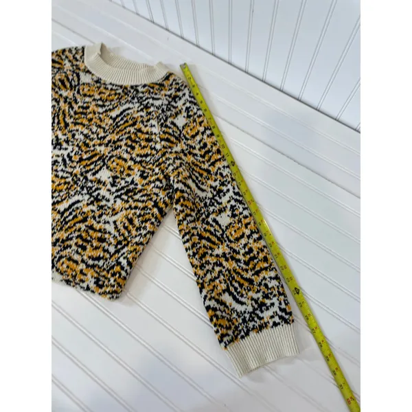 Rachel Comey X Target Animal Crewneck Pullover Sweater Cream Yellow Black Size S - Image 9