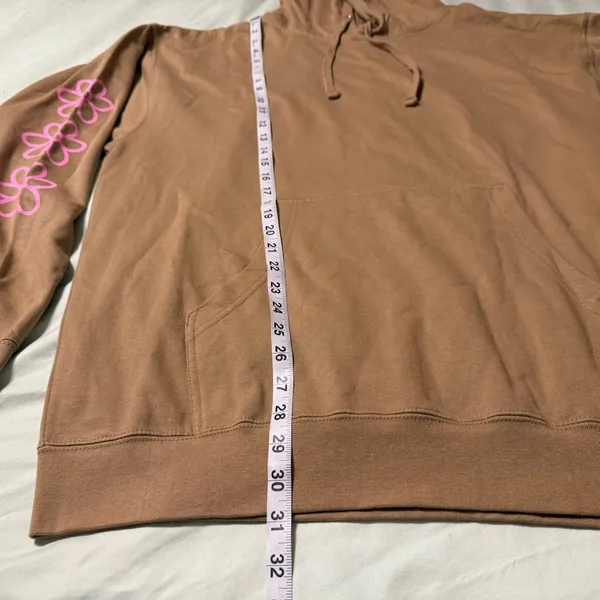 Brown Skeleton Graphic Hoodie with Pink Print – XL - Image 6
