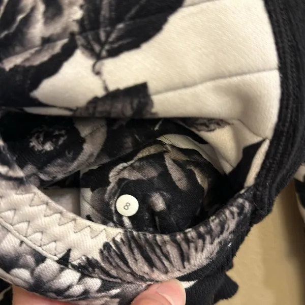 Lululemon Calm & Cozy Jacket Brisk Bloom Black White / White / Black Size 8 - Image 9