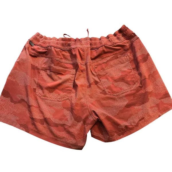 Kuhl Freeflex Shorts Womens XL Red Orange Camo Dotted Hiking Active Outdoor - Image 4