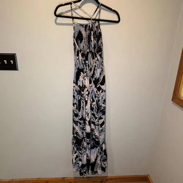 Free People Heat Wave Tropical Floral Print Smocked Maxi Dress - size Medium - Image 8