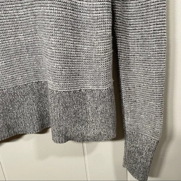 Calvin Klein Jeans Gray Marl Knit Ribbed Sweater Long Sleeves Size Medium - Image 4